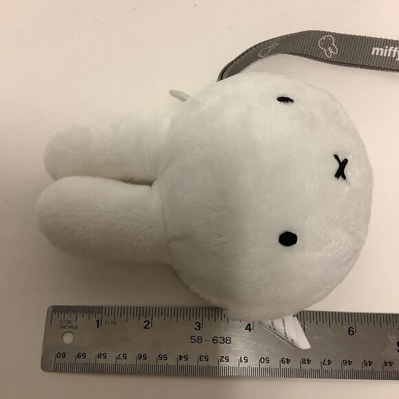 Miffy Plush Bag White Zippered Pouch with Clear Window Dick Bruna Bunny - Picture 3 of 12